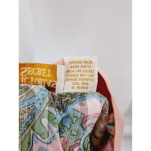 Vintage Gold Tag Victoria Secret Button Down Floral Tunic Night Dress Top Large - Picture 5 of 7